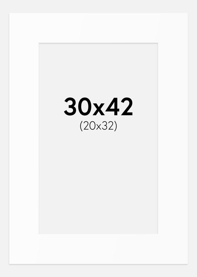 Passe-patrout Biały Standard (Białe Rdzeń) 30x42 cm (20x32)