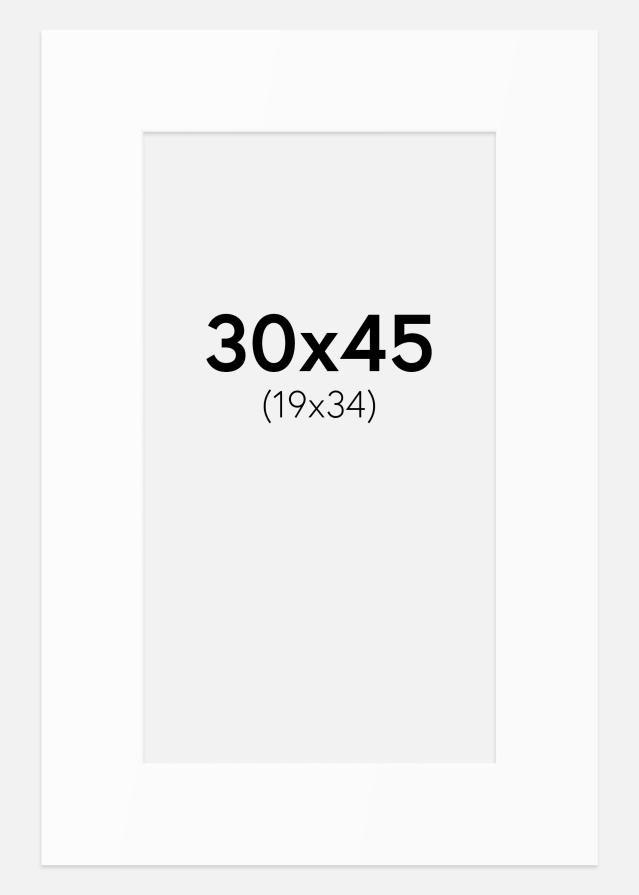 Passe-patrout Biały Standard (Białe Rdzeń) 30x45 cm (19x34)