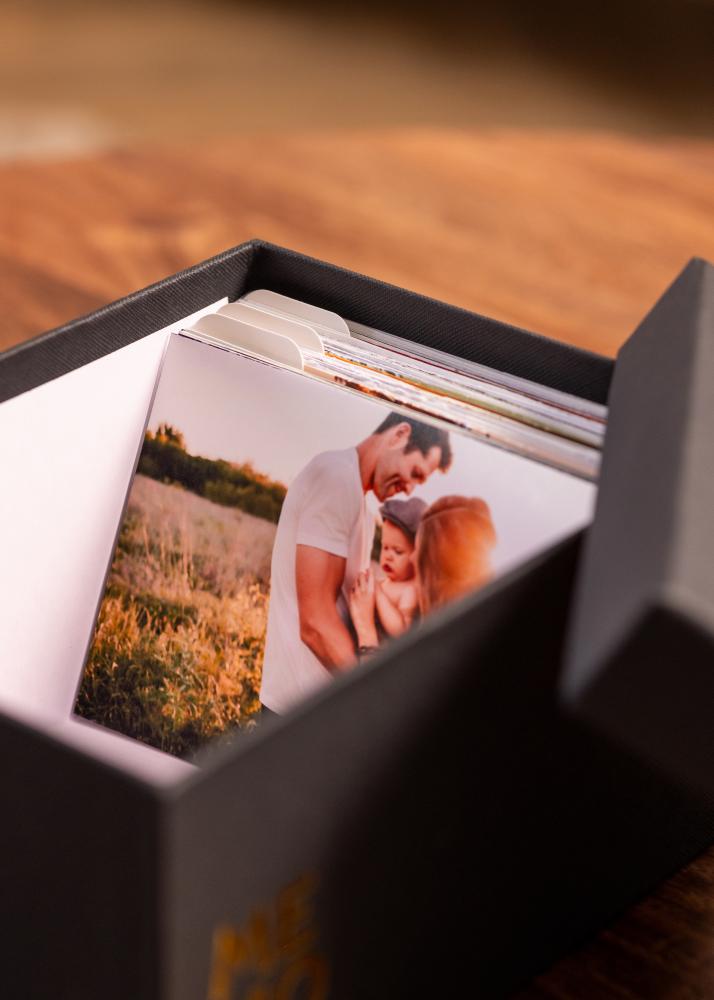 KAILA MEMORIES Pudełko na zdjęcia (700 zdjęć w formacie 10x15 cm) - Czarny