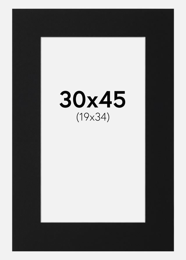 Passe-patrout Czarny Standard (Biały Rdzeń) 30x45 cm (19x34)