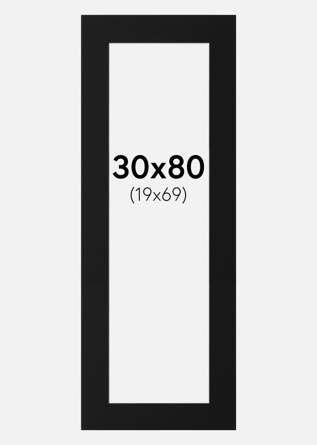 Passe-patrout Czarny Standard (Biały Rdzeń) 30x80 cm (19x69)