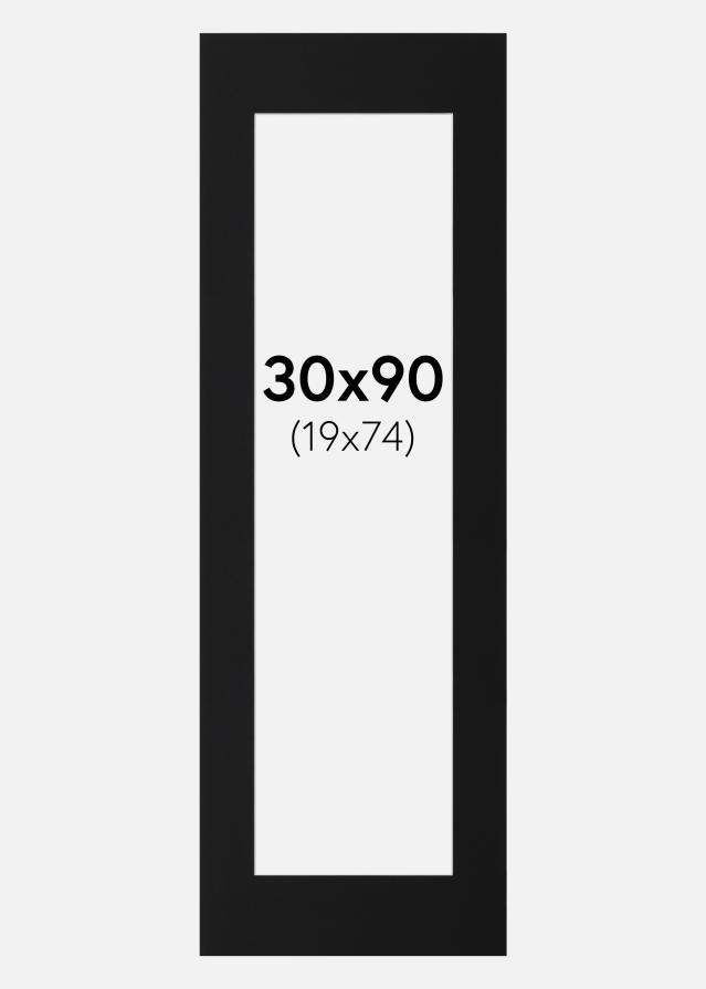 Passe-patrout Czarny Standard (Biały Rdzeń) 30x90 cm (19x74)