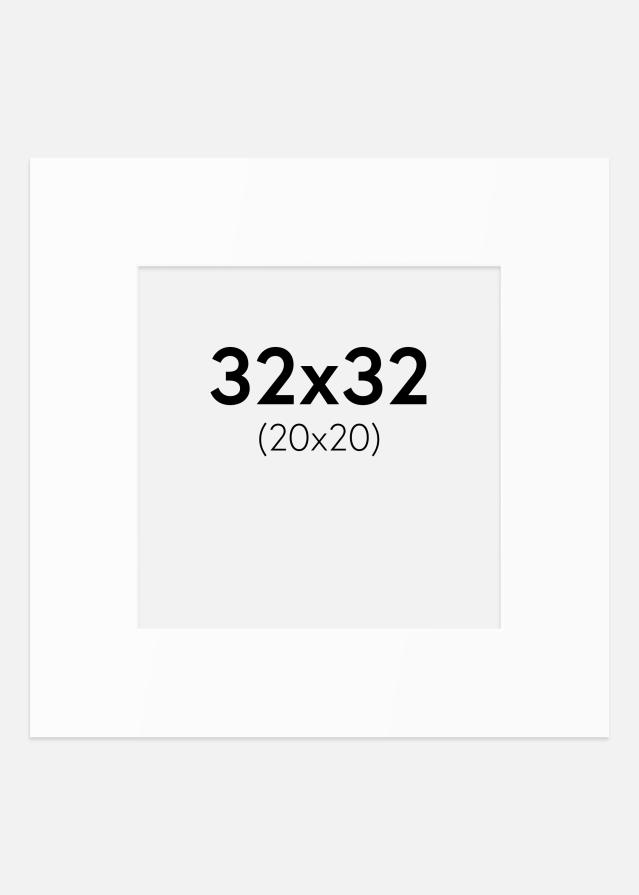 Passe-patrout Biały Standard (Białe Rdzeń) 32x32 cm (20x20)