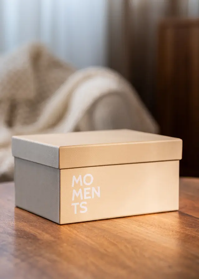 KAILA MOMENTS Pudełko na zdjęcia (700 zdjęć w formacie 10x15 cm) - Kremowy