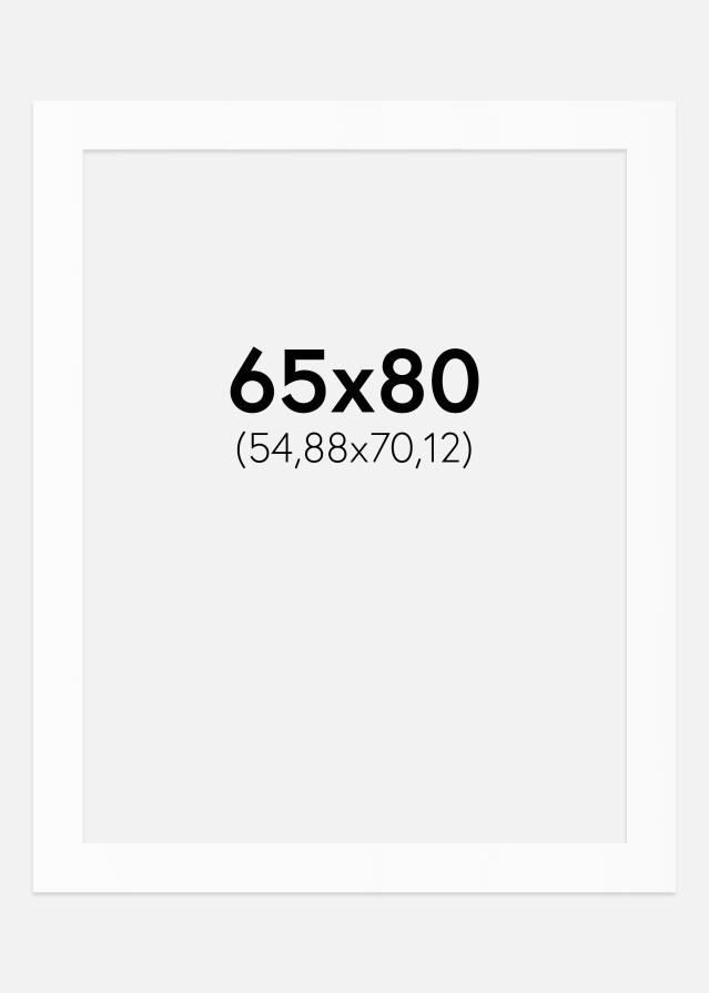 Passe-patrout Biały Standard Biały środek 65x80 cm (54,88x70,12)