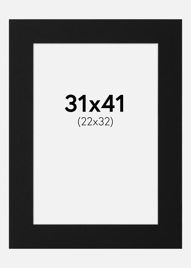 Passe-patrout Czarny Standard (Biały Rdzeń) 31x41 cm (22x32)