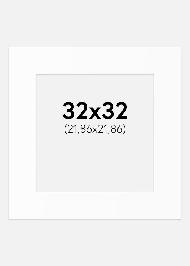 Passe-patrout Biały Standard (Białe Rdzeń) 32x32 cm (21,86x21,86)