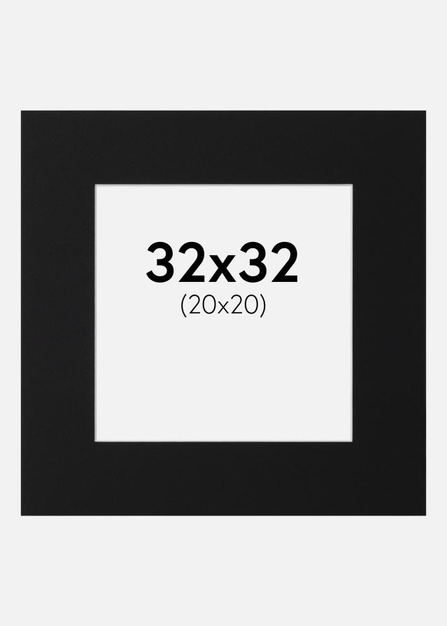 Passe-patrout Czarny Standard (Biały Rdzeń) 32x32 cm (20x20)