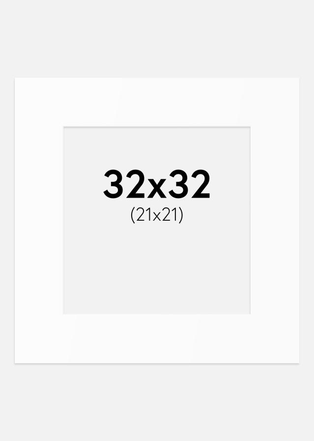 Passe-patrout Biały Standard (Białe Rdzeń) 32x32 cm (21x21)