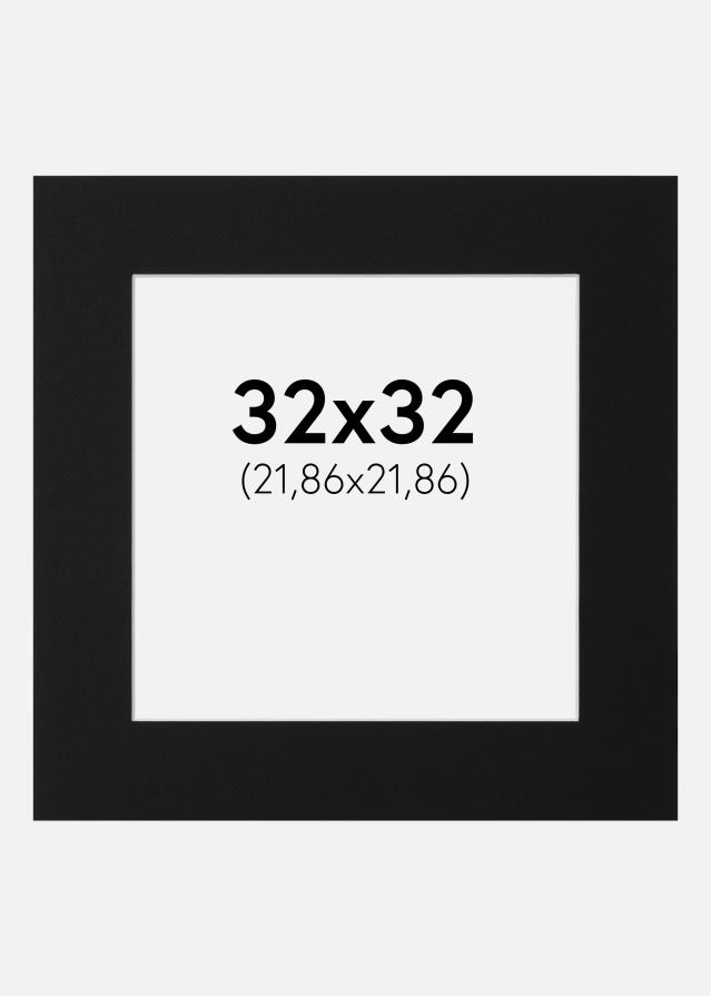 Passe-patrout Czarny Standard (Biały Rdzeń) 32x32 cm (21,86x21,86)