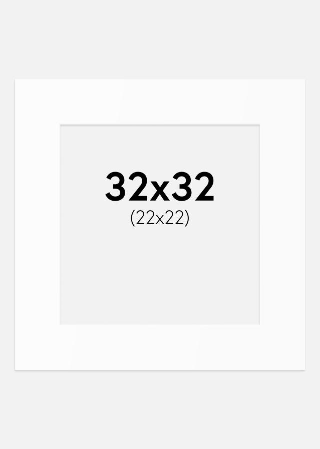 Passe-patrout Biały Standard (Białe Rdzeń) 32x32 cm (22x22)