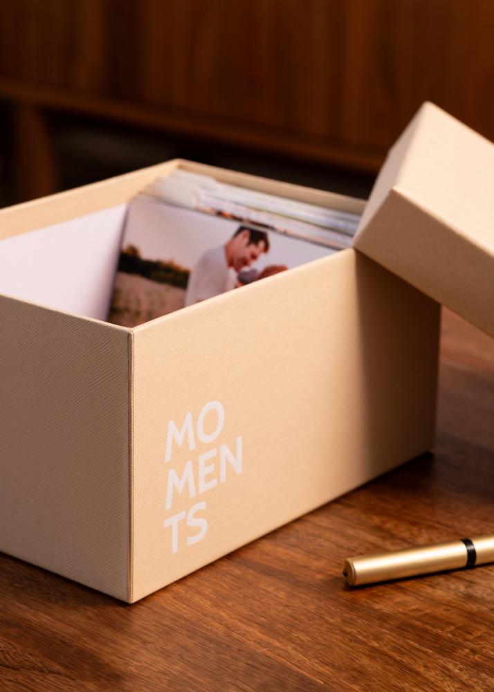 KAILA MOMENTS Pudełko na zdjęcia (700 zdjęć w formacie 10x15 cm) - Kremowy
