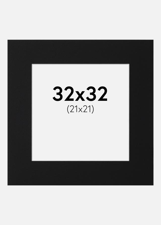 Passe-patrout Czarny Standard (Biały Rdzeń) 32x32 cm (21x21)