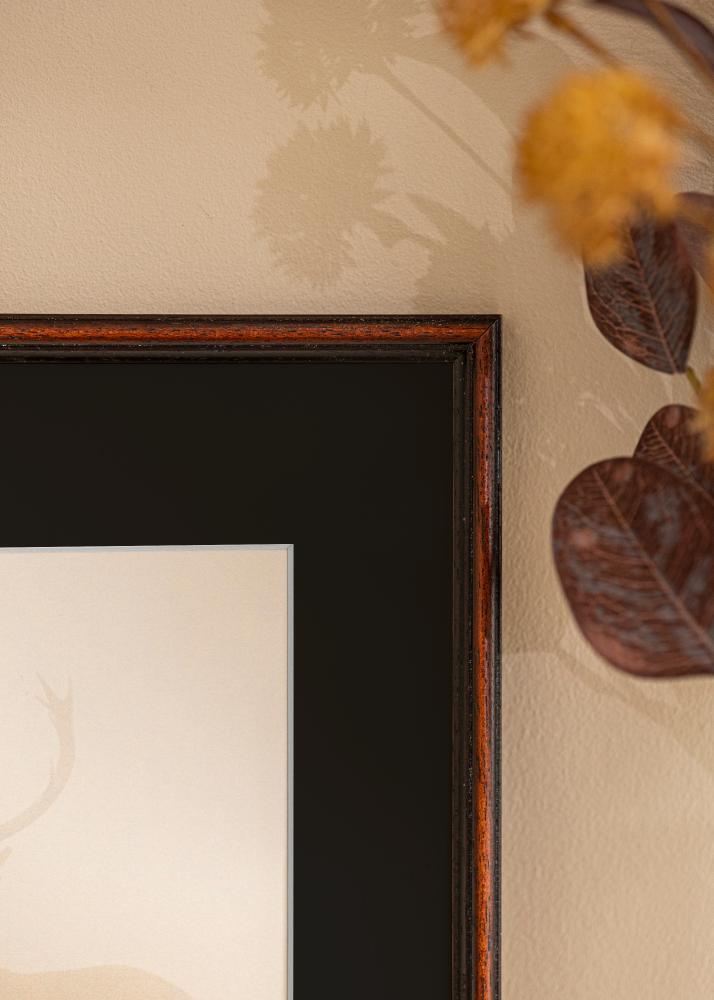 Rama Horndal Orzech 18x24 cm - Passe-patrout Czarny 13x18 cm