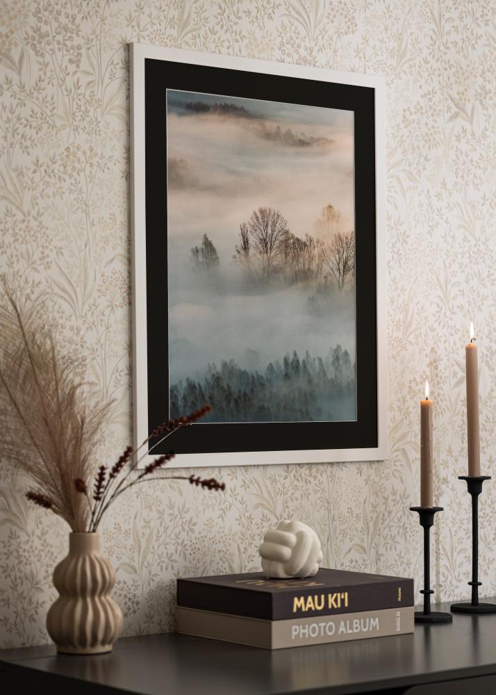 Rama Trendline Biały 35x45 cm - Passe-patrout Czarny 24x34 cm