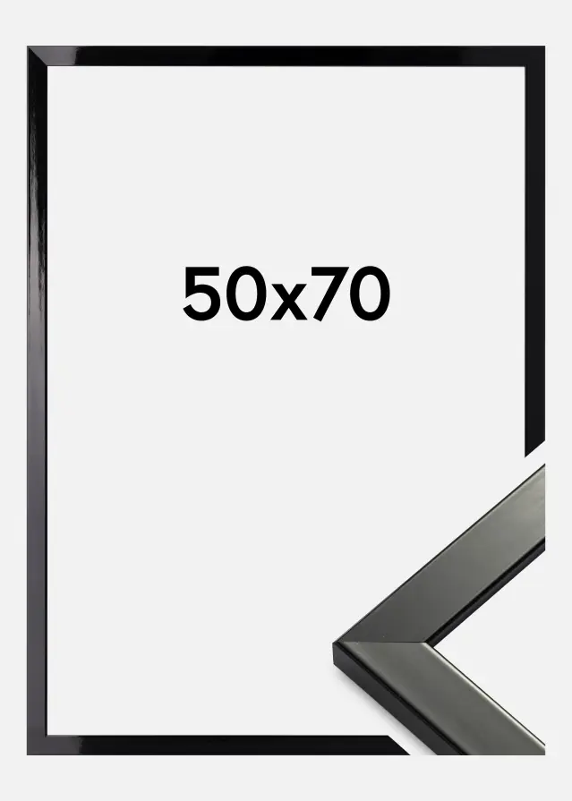 Rama Uppsala Szkło akrylowe Czarny Wysoki Połysk 50x70 cm