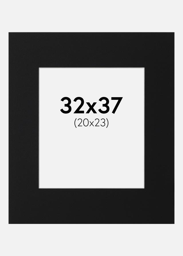 Passe-patrout Czarny Standard (Biały Rdzeń) 32x37 cm (20x23)