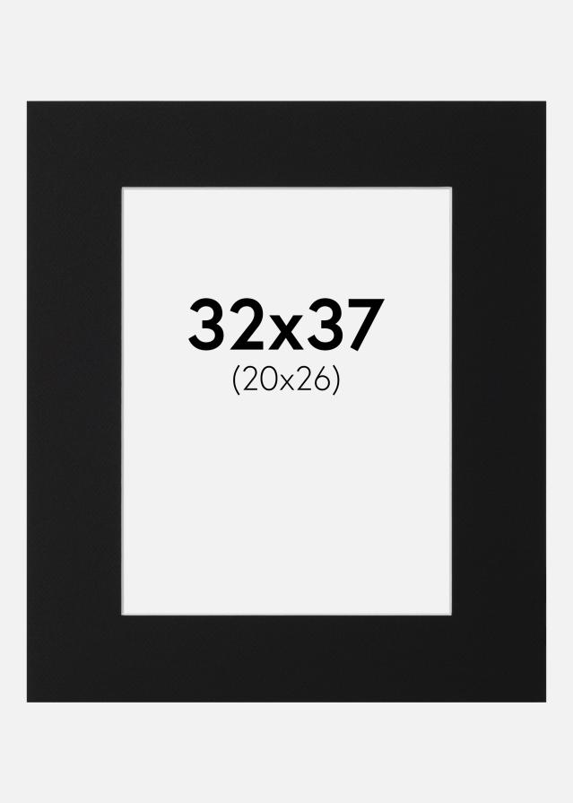 Passe-patrout Czarny Standard (Biały Rdzeń) 32x37 cm (20x26)