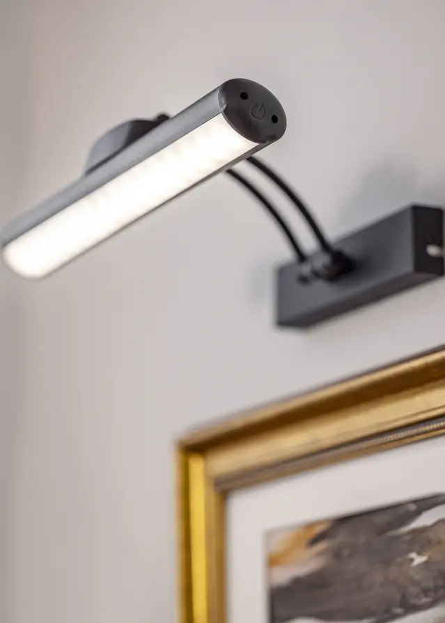 KAILA Lampa na baterie do oświetlania obrazów 32 cm - Czarny