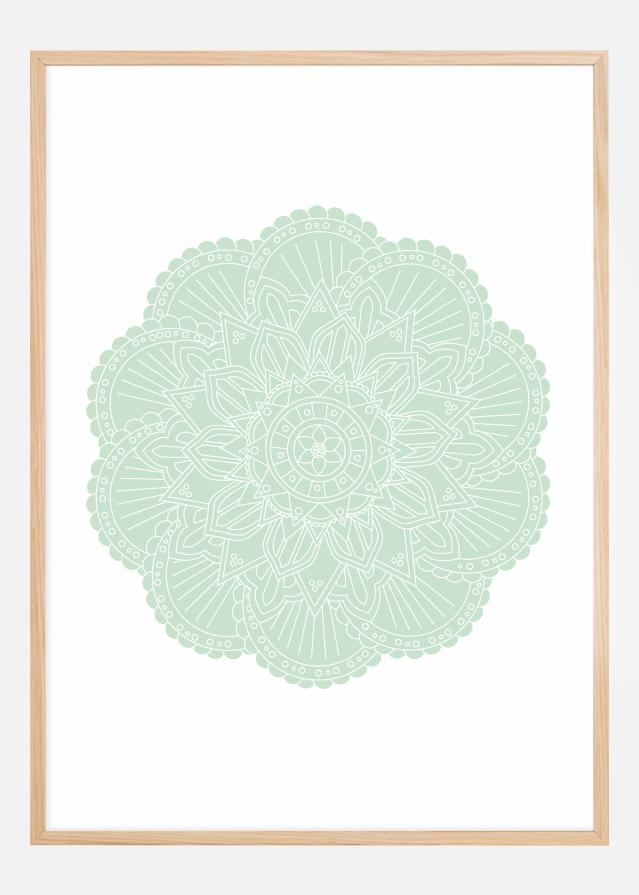 Abstract Green Mandala Plakat