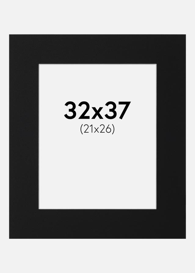 Passe-patrout Czarny Standard (Biały Rdzeń) 32x37 cm (21x26)