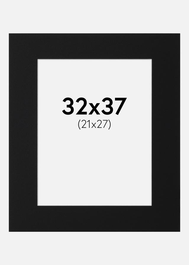 Passe-patrout Czarny Standard (Biały Rdzeń) 32x37 cm (21x27)