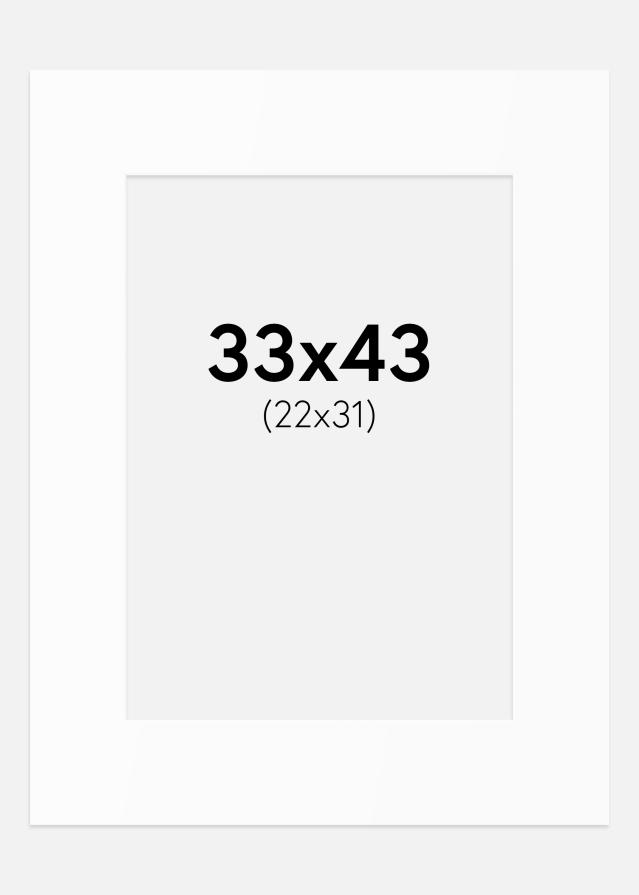 Passe-patrout Biały Standard (Białe Rdzeń) 33x43 cm (22x31)