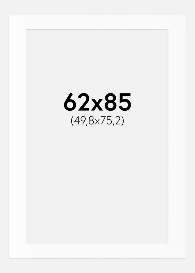 Passe-patrout Biały Standard Biały środek 62x85 cm (49,8x75,2)