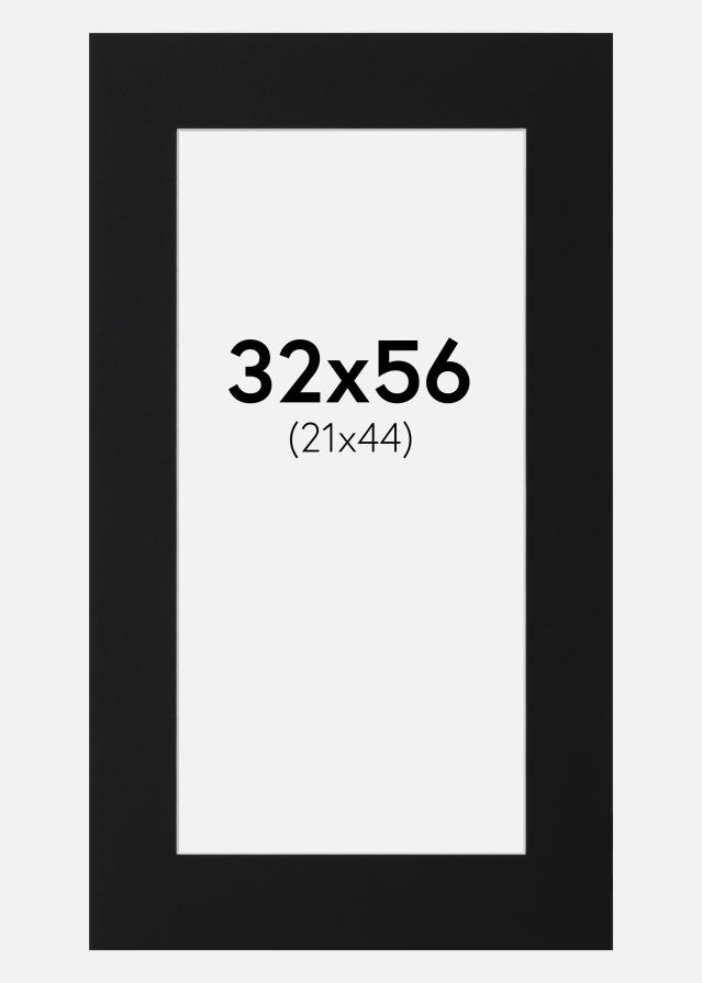Passe-patrout Czarny Standard (Biały Rdzeń) 32x56 cm (21x44)