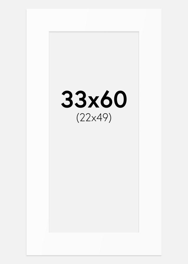 Passe-patrout Biały Standard (Białe Rdzeń) 33x60 cm (22x49)