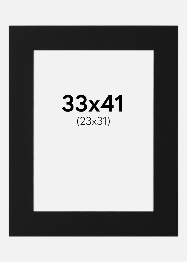 Passe-patrout Czarny Standard (Biały Rdzeń) 33x41 cm (23x31)