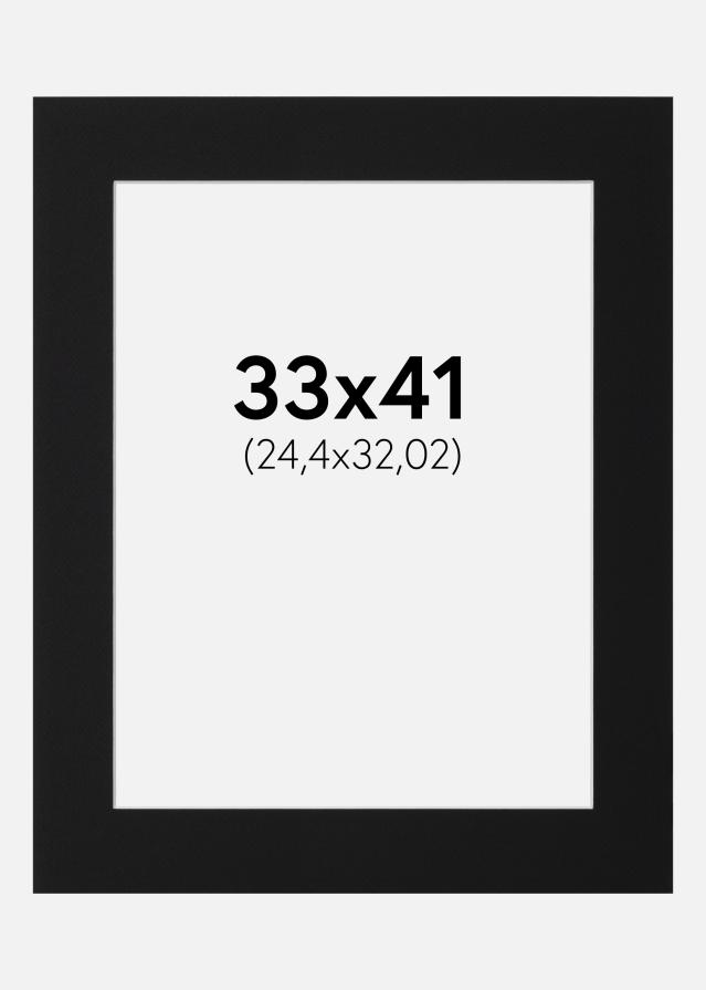 Passe-patrout Czarny Standard (Biały Rdzeń) 33x41 cm (24,4x32,02)