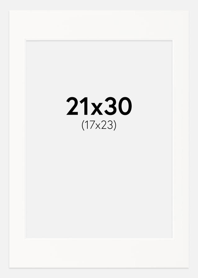Passe-patrout Offwhite Biały środek 21x30 cm (17x23)