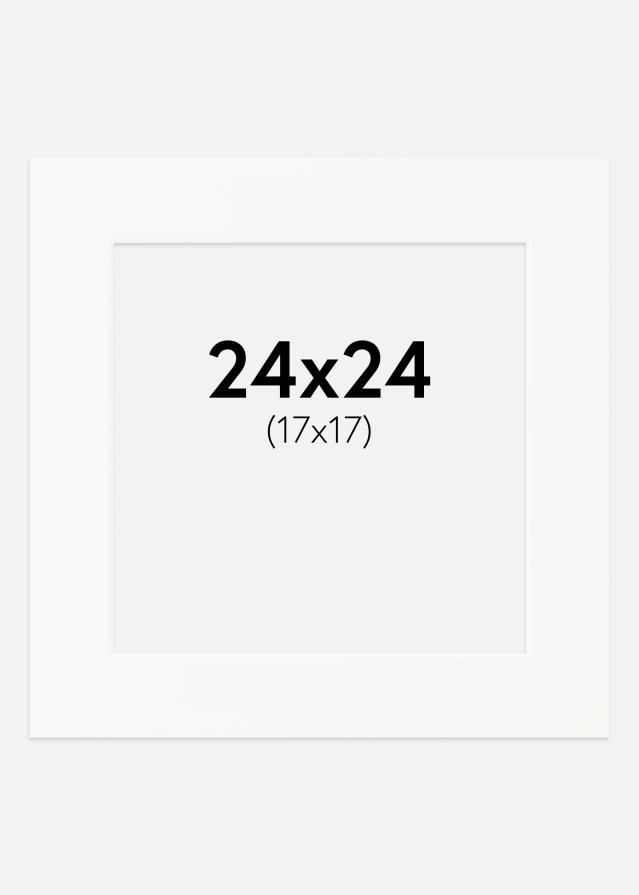 Passe-patrout Offwhite Biały środek 24x24 cm (17x17)