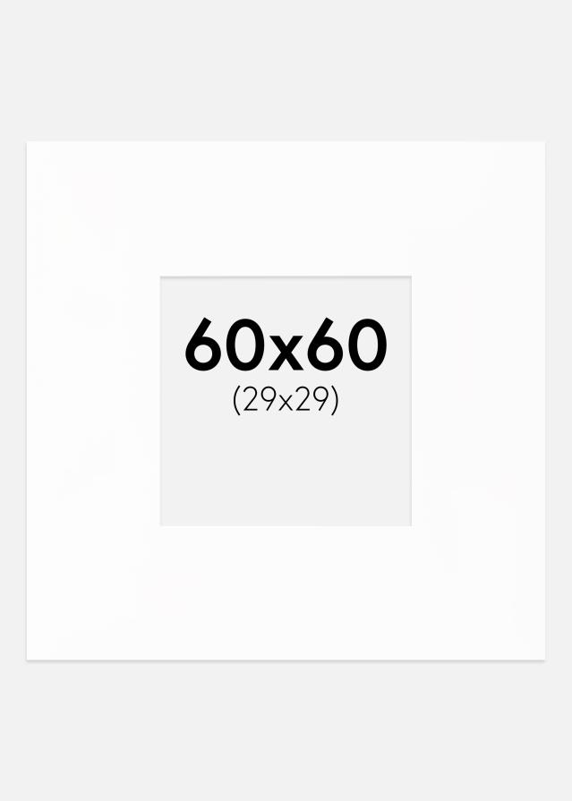 Passepartout XXL Standard Biały Biały środek 60x60 cm (29x29)