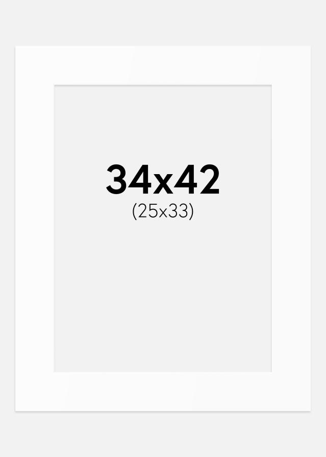 Passe-patrout Biały Standard (Białe Rdzeń) 34x42 cm (25x33)
