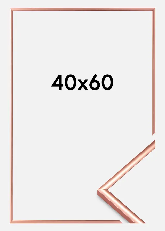 Rama Scandi Szkło akrylowe Różowe złoto 40x60 cm