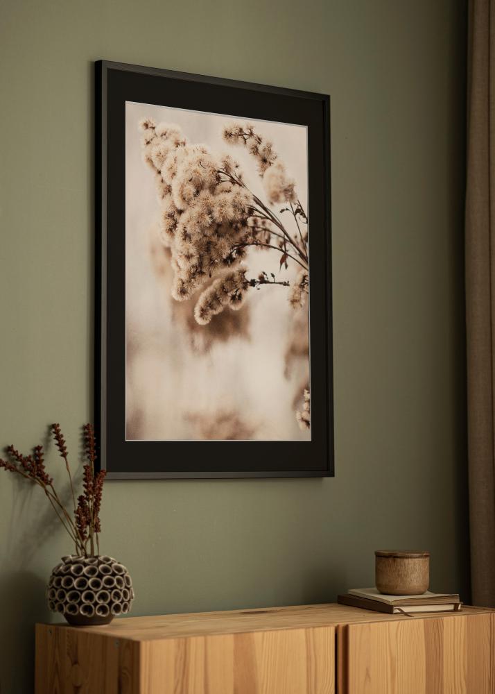 Rama E-Line Czarny 30x40 cm - Passe-patrout Czarny 21x29,7 cm (A4)