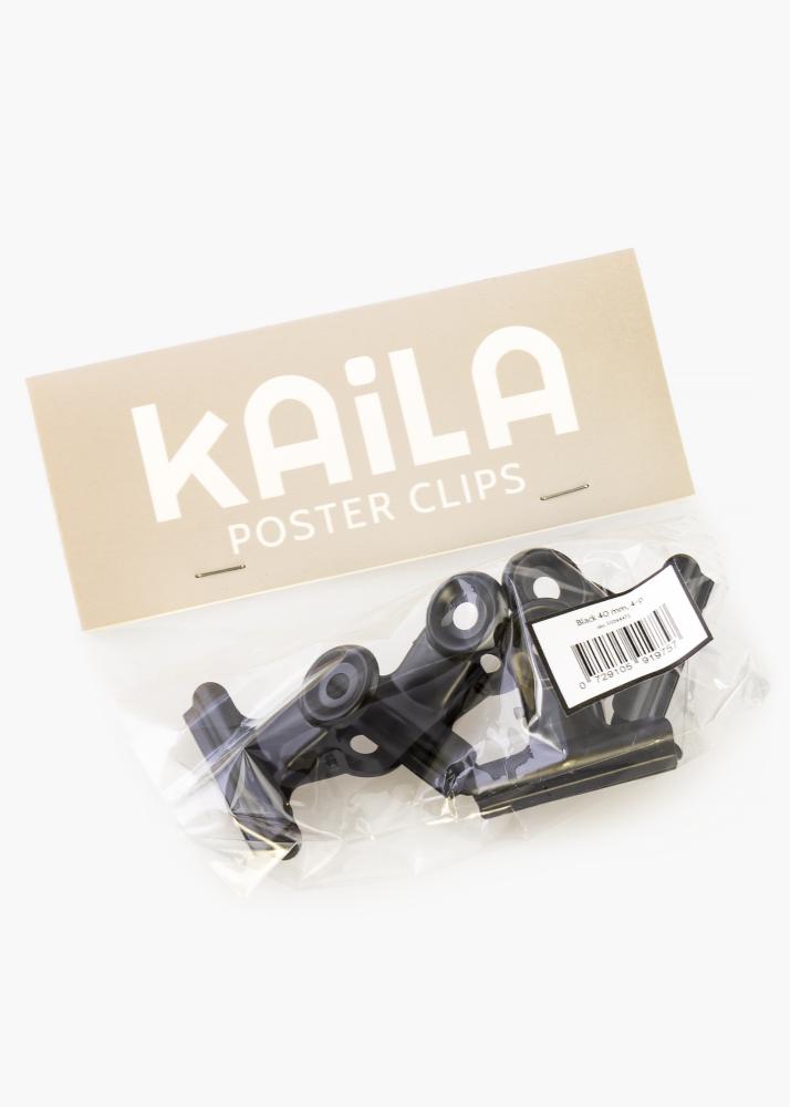 KAILA Plakat Clip Black 40 mm - 4-p