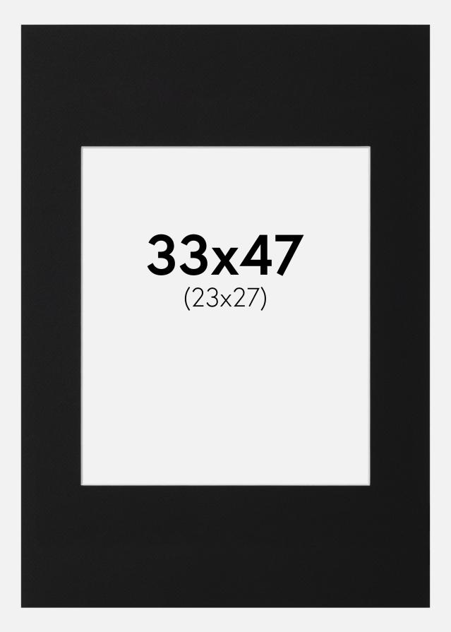 Passe-patrout Czarny Standard (Biały Rdzeń) 33x47 cm (23x27)