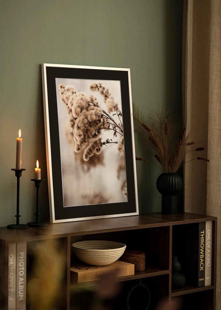 Rama E-Line Biały 30x40 cm - Passe-patrout Czarny 8x12 inches