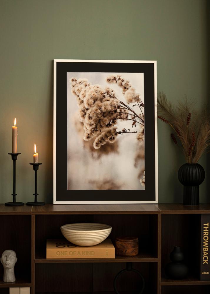 Rama E-Line Biały 30x40 cm - Passe-patrout Czarny 8x12 inches