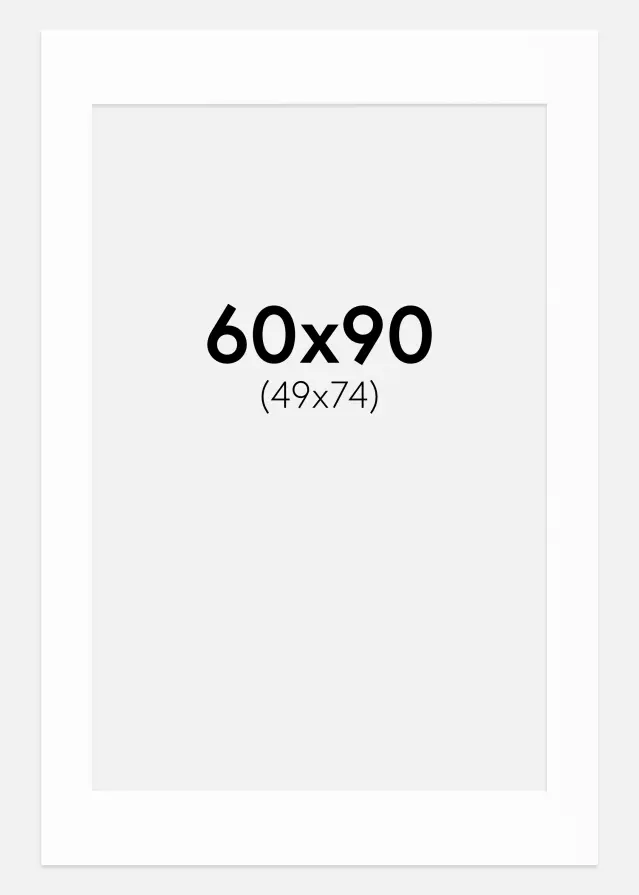 Passe-patrout Canson Biały Biały środek 60x90 cm (49x74)