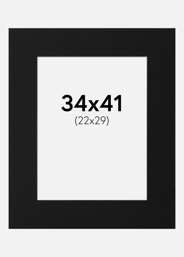 Passe-patrout Czarny Standard (Biały Rdzeń) 34x41 cm (22x29)