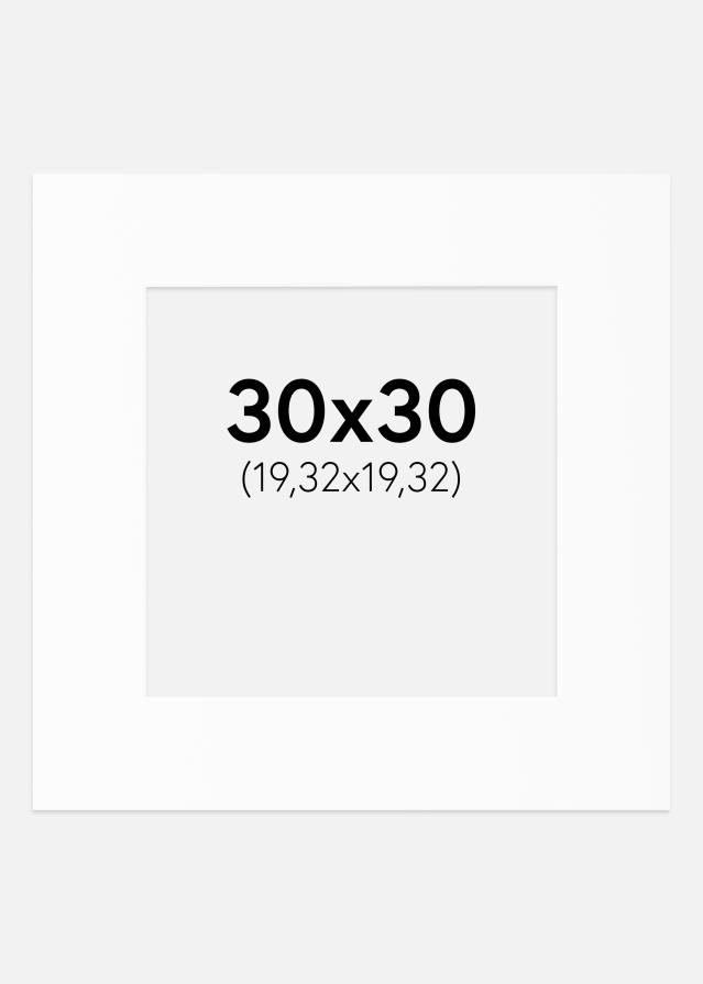 Passe-patrout Biały Standard Biały środek 30x30 cm (19,32x19,32)