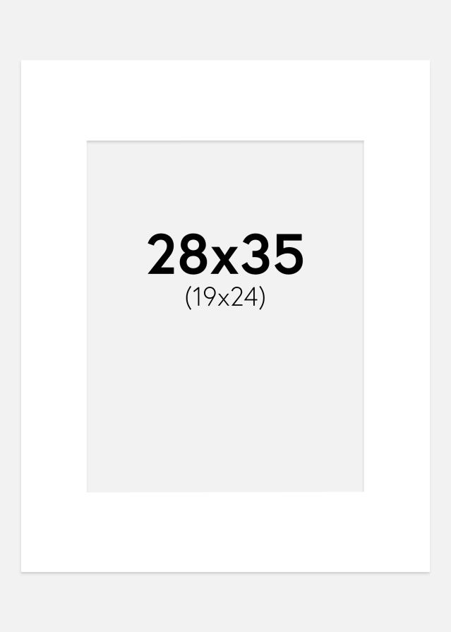 Passe-patrout Super Biały Biały środek 28x35 cm (19x24 cm)