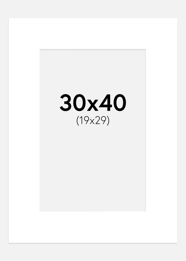 Passe-patrout Super Biały Biały środek 30x40 cm (19x29 cm)