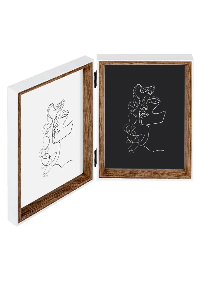 Silhouette Ramka składana Orzech 13x18 cm – 2 zdjęcia