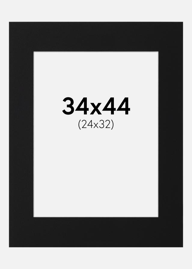 Passe-patrout Czarny Standard (Biały Rdzeń) 34x44 cm (24x32)