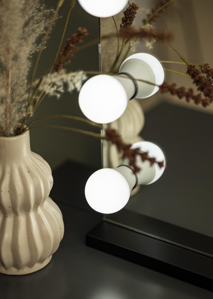 KAILA Lustro do makijażu Hollywood Edge 14 E27 Czarny 80x65 cm